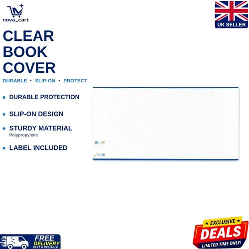 Clear book cover slip - cover, slip-on