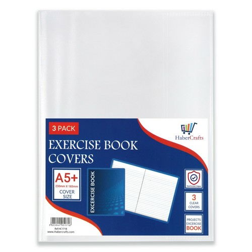 Clear exercise book covers - clear,