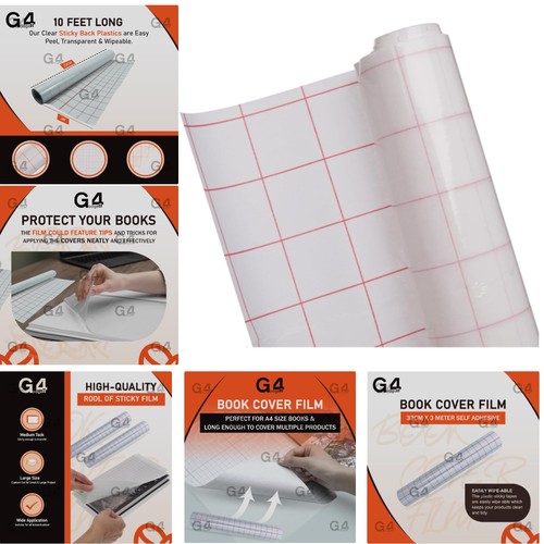 Clear sticky back plastic book - clear,